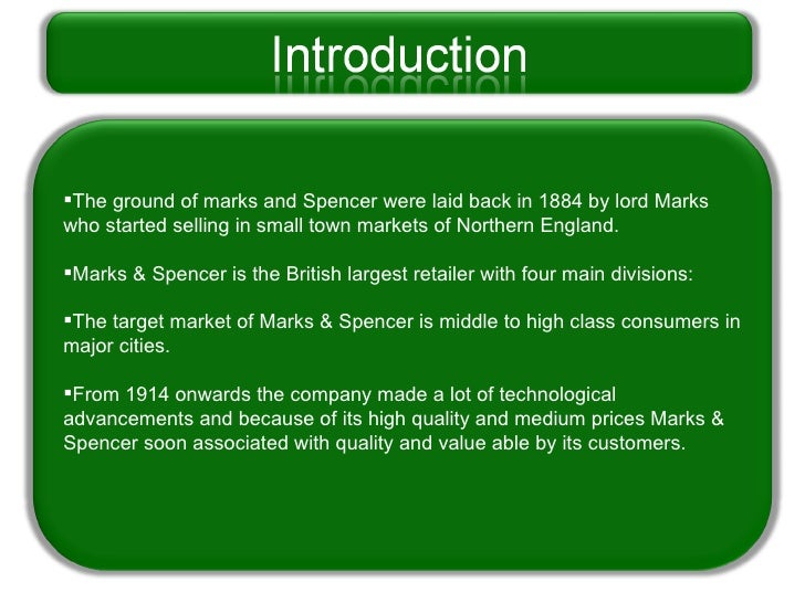 Marks spencer retailing strategy marks and spencer market share